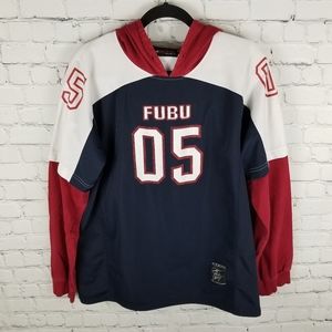 COPY - FUBU | long sleeve mock jersey-hoodie shirt